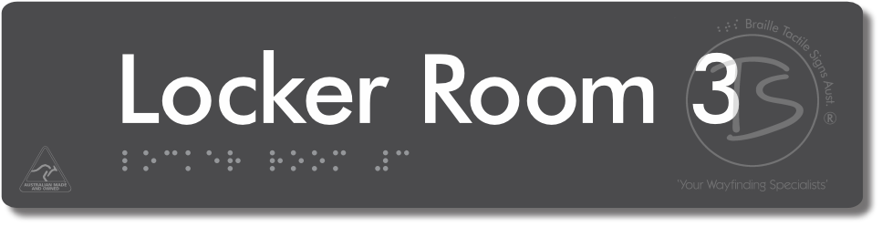 Locker Room 3 - Braille Tactile Signs Aust.