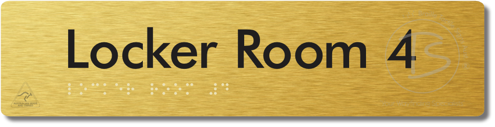 Locker Room 4 - Braille Tactile Signs Aust.