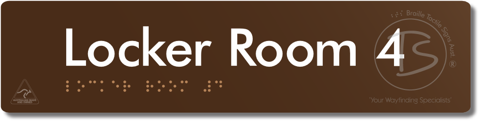 Locker Room 4 - Braille Tactile Signs Aust.