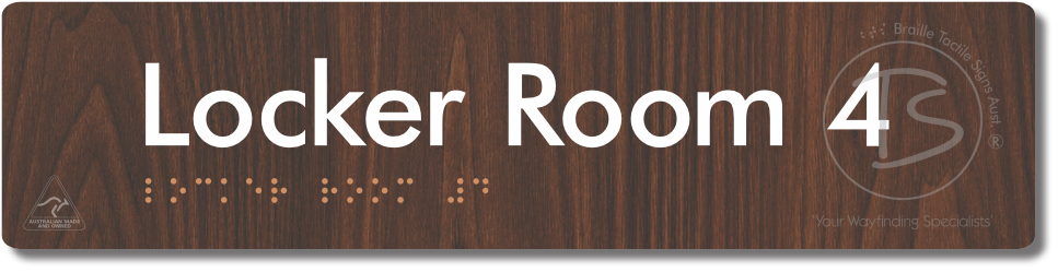 Locker Room 4 - Braille Tactile Signs Aust.