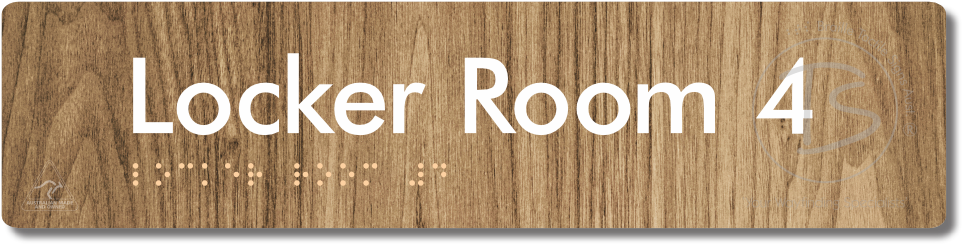 Locker Room 4 - Braille Tactile Signs Aust.