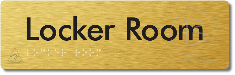Locker Room - Braille Tactile Signs Aust.