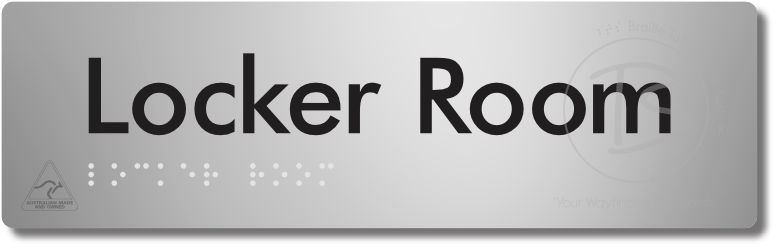 Locker Room - Braille Tactile Signs Aust.