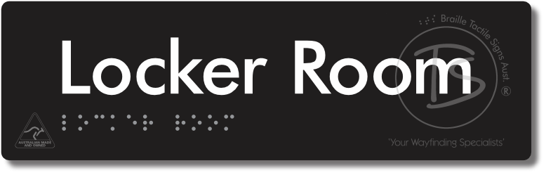 Locker Room - Braille Tactile Signs Aust.