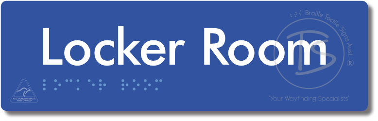 Locker Room - Braille Tactile Signs Aust.