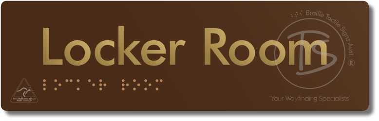 Locker Room - Braille Tactile Signs Aust.