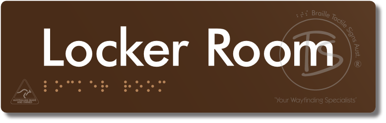 Locker Room - Braille Tactile Signs Aust.