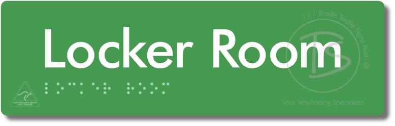 Locker Room - Braille Tactile Signs Aust.