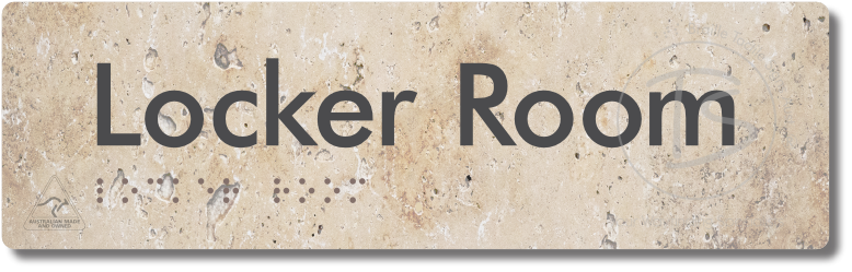 Locker Room - Braille Tactile Signs Aust.