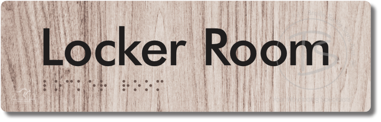 Locker Room - Braille Tactile Signs Aust.