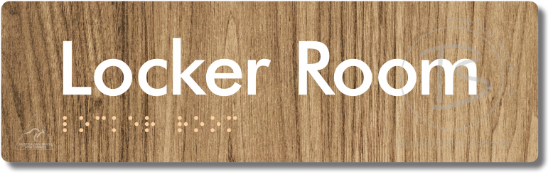 Locker Room - Braille Tactile Signs Aust.
