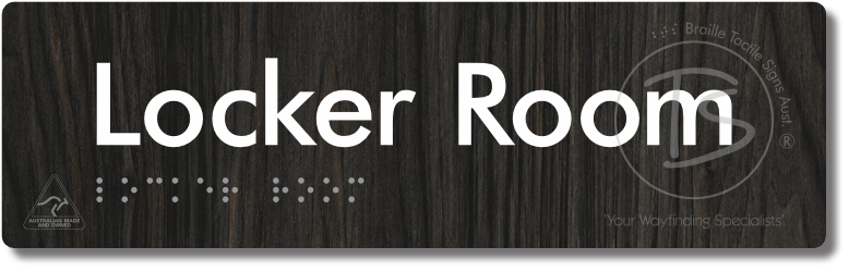 Locker Room - Braille Tactile Signs Aust.