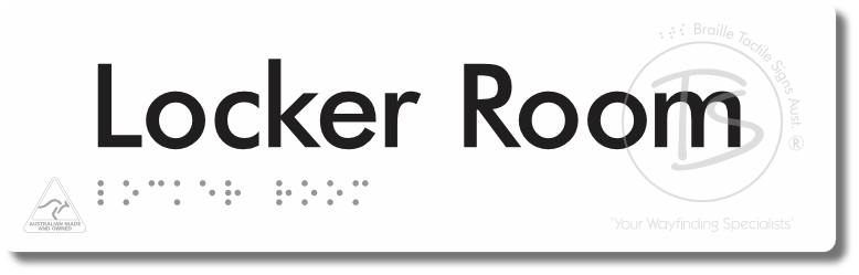 Locker Room - Braille Tactile Signs Aust.
