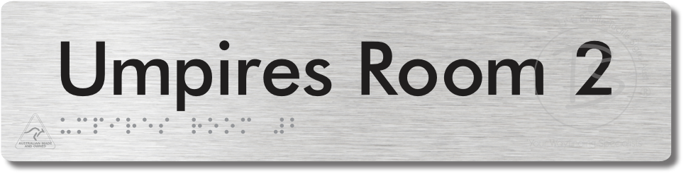 Umpires Room 2 - Braille Tactile Signs Aust.