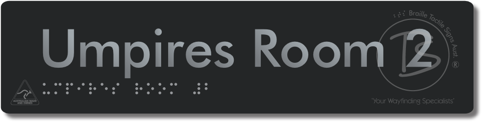 Umpires Room 2 - Braille Tactile Signs Aust.
