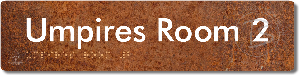 Umpires Room 2 - Braille Tactile Signs Aust.