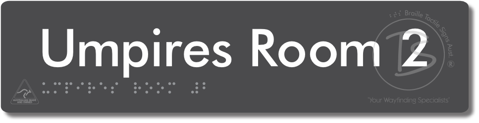 Umpires Room 2 - Braille Tactile Signs Aust.