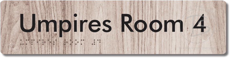 Umpires Room 4 - Braille Tactile Signs Aust.