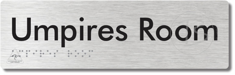 Umpires Room - Braille Tactile Signs Aust.