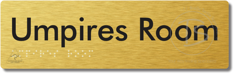 Umpires Room - Braille Tactile Signs Aust.
