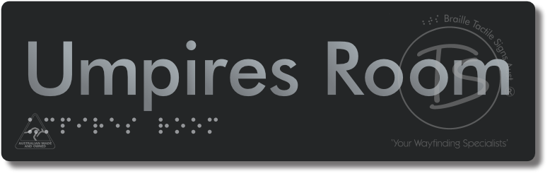 Umpires Room - Braille Tactile Signs Aust.