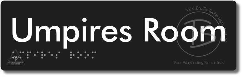 Umpires Room - Braille Tactile Signs Aust.