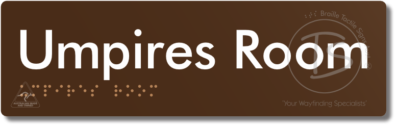 Umpires Room - Braille Tactile Signs Aust.