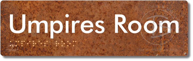 Umpires Room - Braille Tactile Signs Aust.