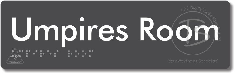 Umpires Room - Braille Tactile Signs Aust.