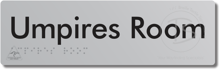 Umpires Room - Braille Tactile Signs Aust.
