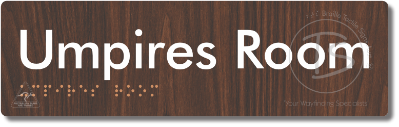 Umpires Room - Braille Tactile Signs Aust.