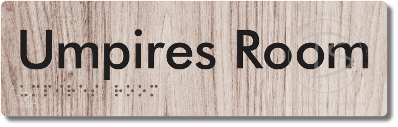 Umpires Room - Braille Tactile Signs Aust.