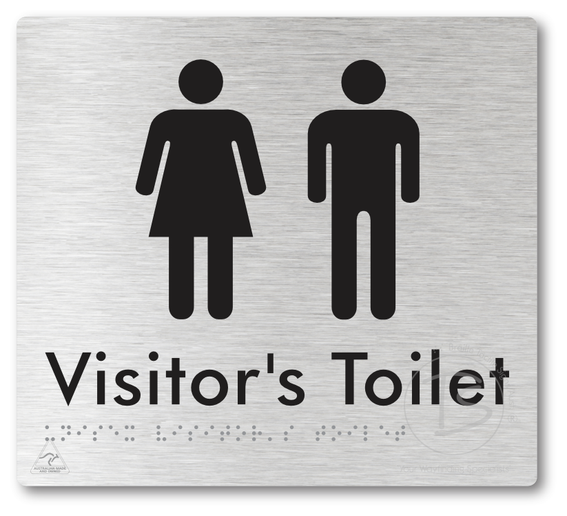 Unisex Visitor's Toilet - Braille Tactile Signs Aust.
