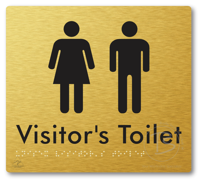 Unisex Visitor's Toilet - Braille Tactile Signs Aust.