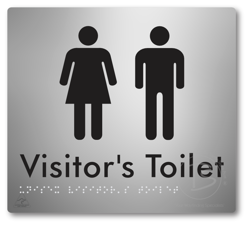 Unisex Visitor's Toilet - Braille Tactile Signs Aust.