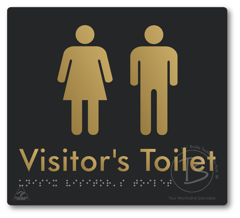 Unisex Visitor's Toilet - Braille Tactile Signs Aust.