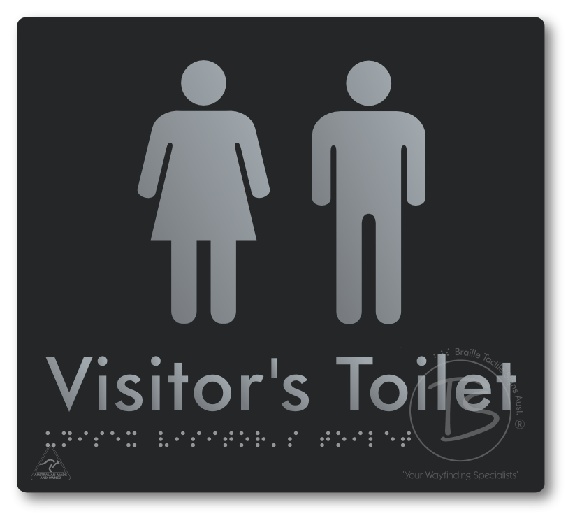 Unisex Visitor's Toilet - Braille Tactile Signs Aust.