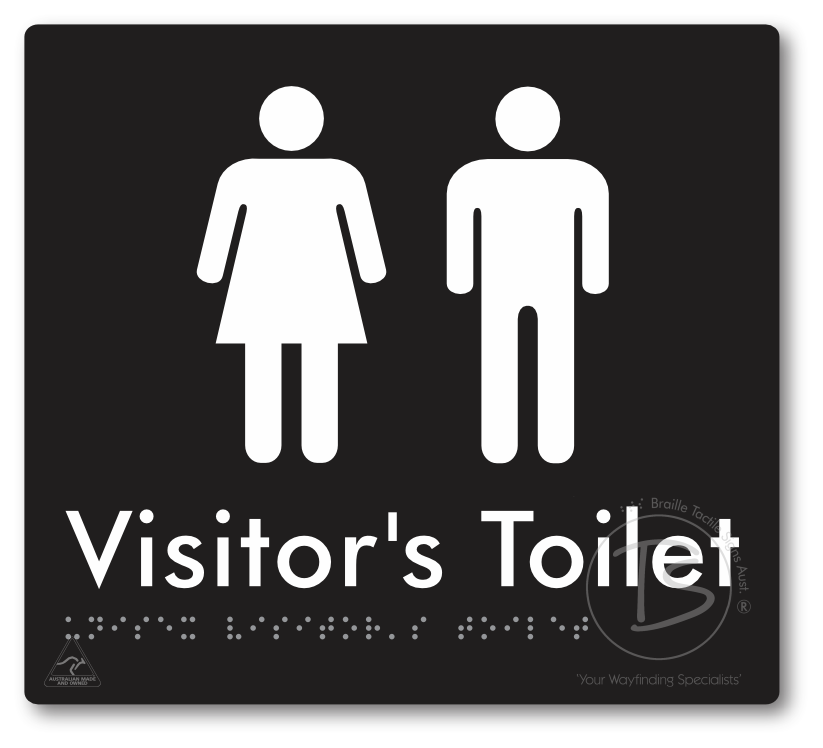 Unisex Visitor's Toilet - Braille Tactile Signs Aust.