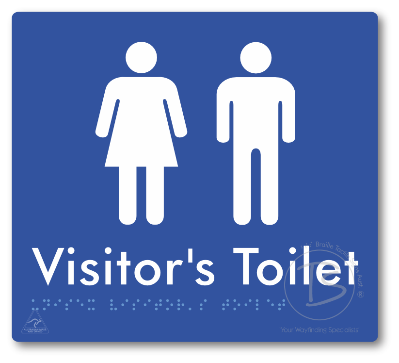 Unisex Visitor's Toilet - Braille Tactile Signs Aust.