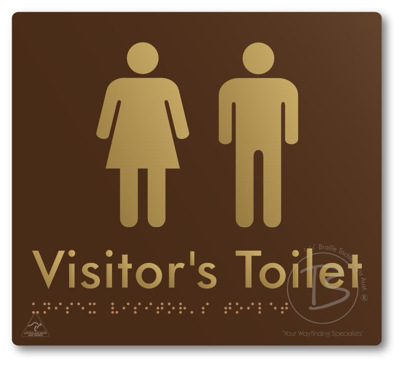 Unisex Visitor's Toilet - Braille Tactile Signs Aust.