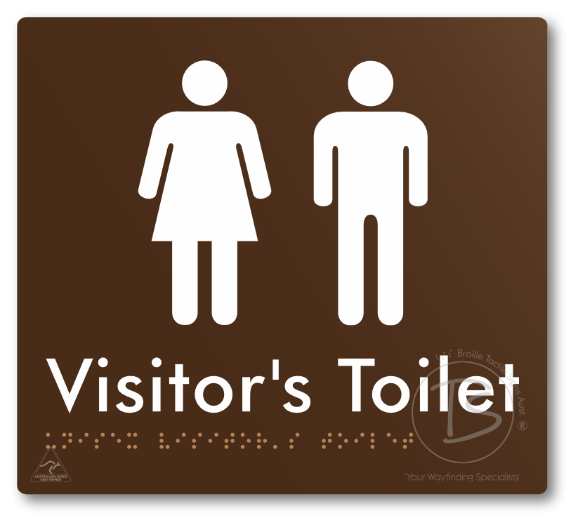 Unisex Visitor's Toilet - Braille Tactile Signs Aust.
