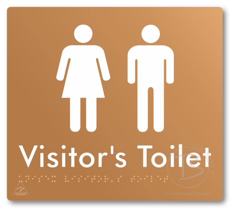 Unisex Visitor's Toilet - Braille Tactile Signs Aust.
