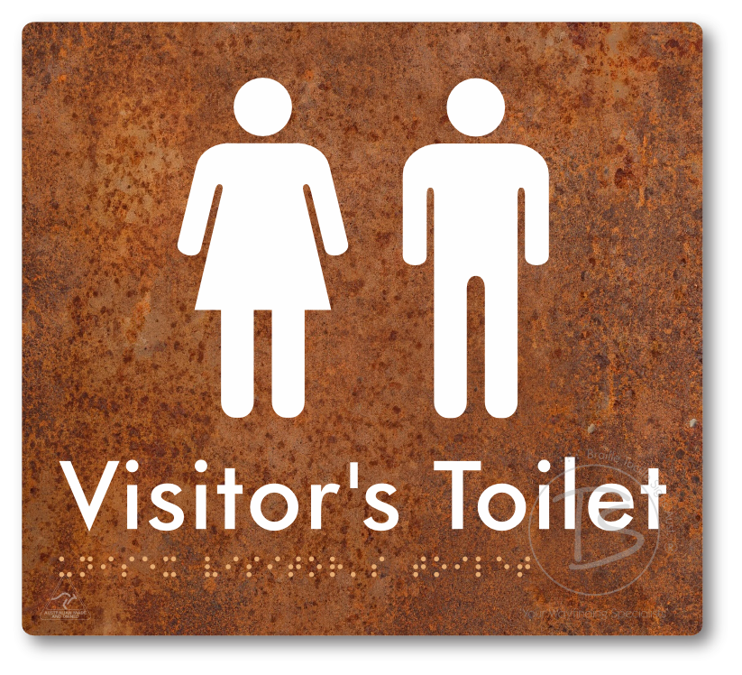 Unisex Visitor's Toilet - Braille Tactile Signs Aust.