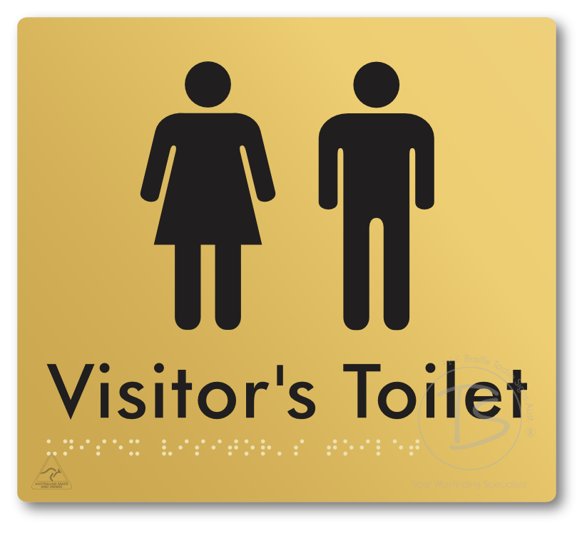 Unisex Visitor's Toilet - Braille Tactile Signs Aust.