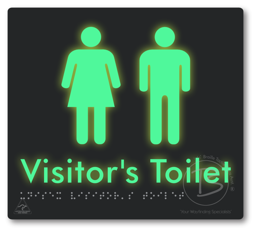 Unisex Visitor's Toilet - Braille Tactile Signs Aust.