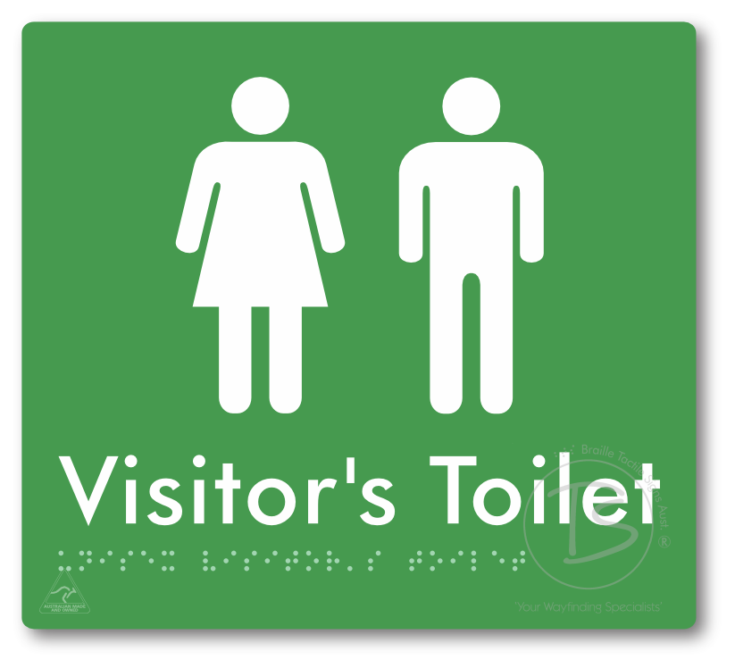 Unisex Visitor's Toilet - Braille Tactile Signs Aust.