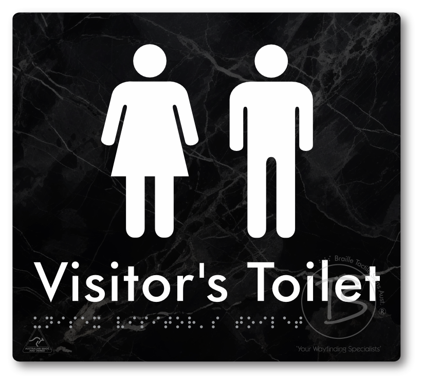 Unisex Visitor's Toilet - Braille Tactile Signs Aust.