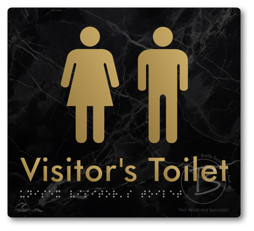 Unisex Visitor's Toilet - Braille Tactile Signs Aust.