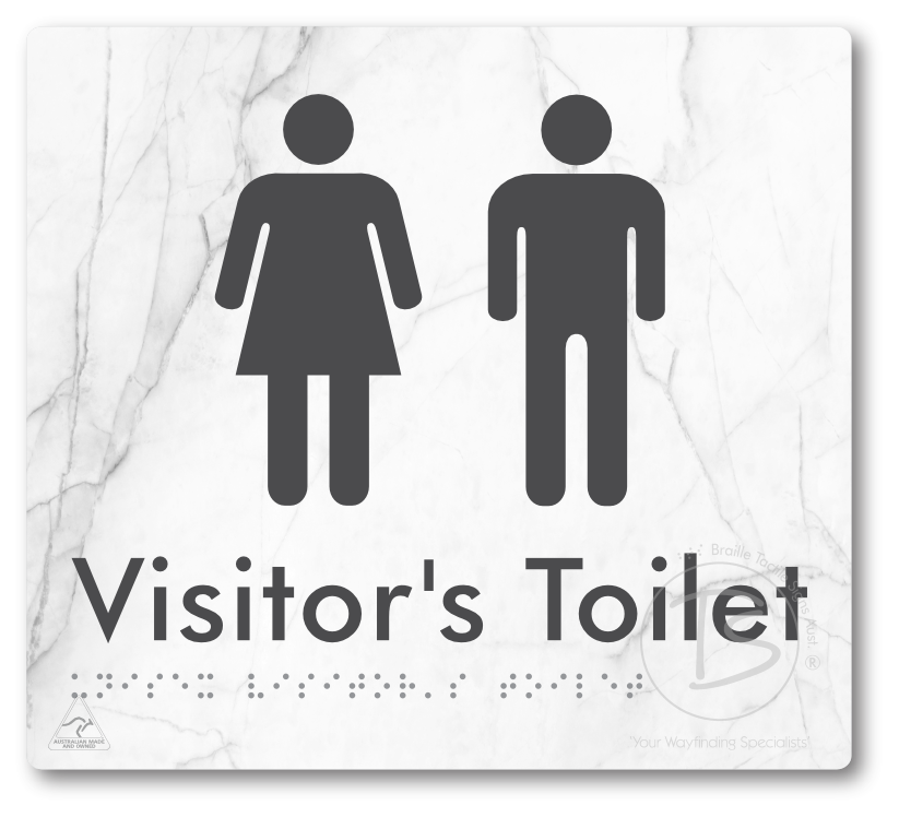 Unisex Visitor's Toilet - Braille Tactile Signs Aust.