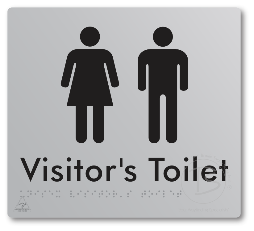 Unisex Visitor's Toilet - Braille Tactile Signs Aust.